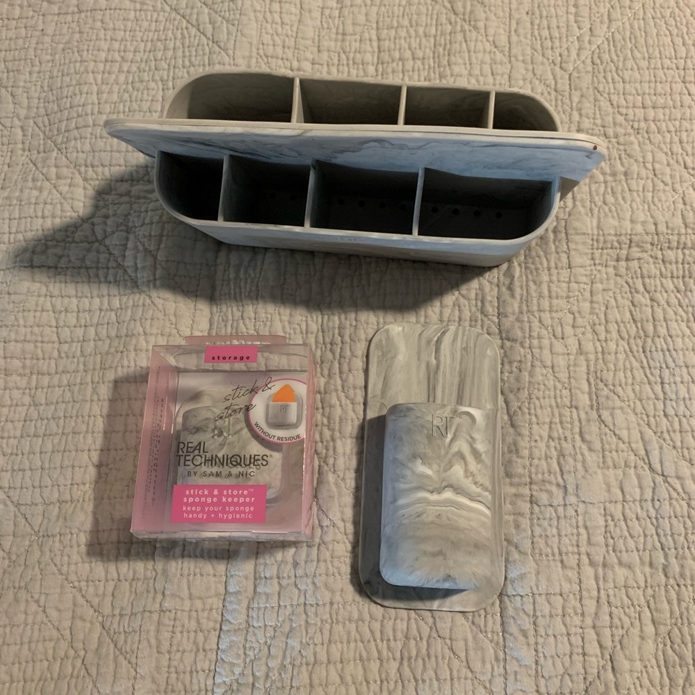 Stick & Store Pocket, Sponge Keeper, and 2 Organizers